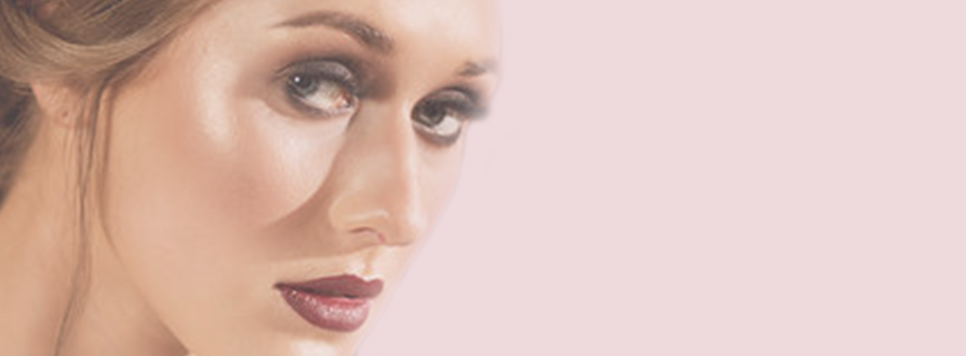 Close-up of flawless skin and defined brows