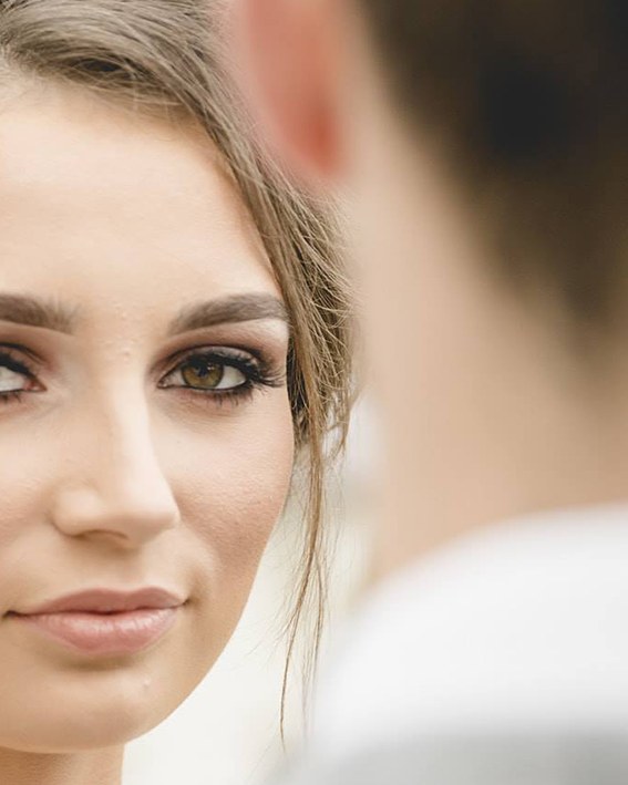 Bride with an elegant updo